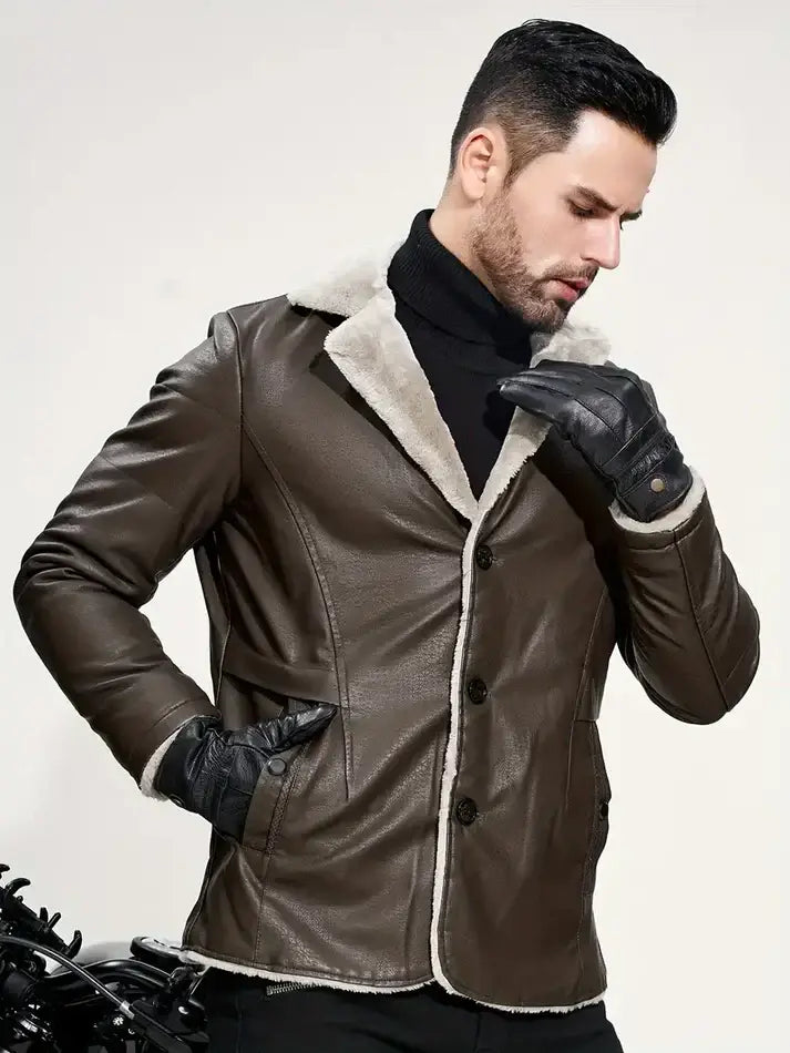 Sny - Men’s Vintage Leather Jacket in Timeless Style