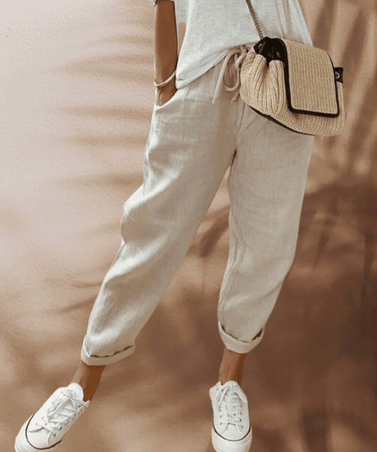 BIBI - Trendy and Comfortable Linen Pants for a Casual Look - Chic Avenue