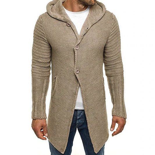 CALVIN - Elegant Long Men's Cardigan in Italian Design - Chic Avenue