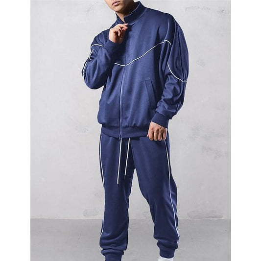 CALVIN - Italian Tracksuit Set for Men - Marin Blue / XS - set