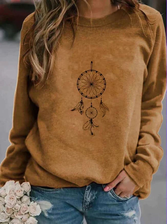 CARLOTA - Cozy long-sleeved sweatshirt for the cold season - Brown / XS - Pullover