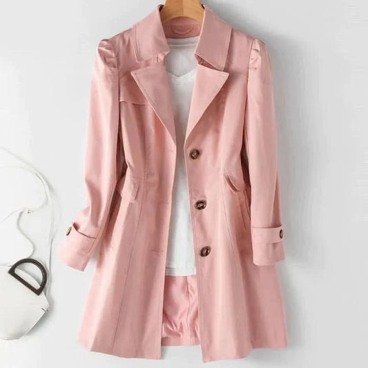 Chic Anabella Women’s Trench Coat - Pink / XS - Trenchcoat