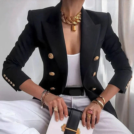 Chic Women’s Blazer by Old Mey - Stylish Elegance for Every Occasion - Black / XS - Blazers