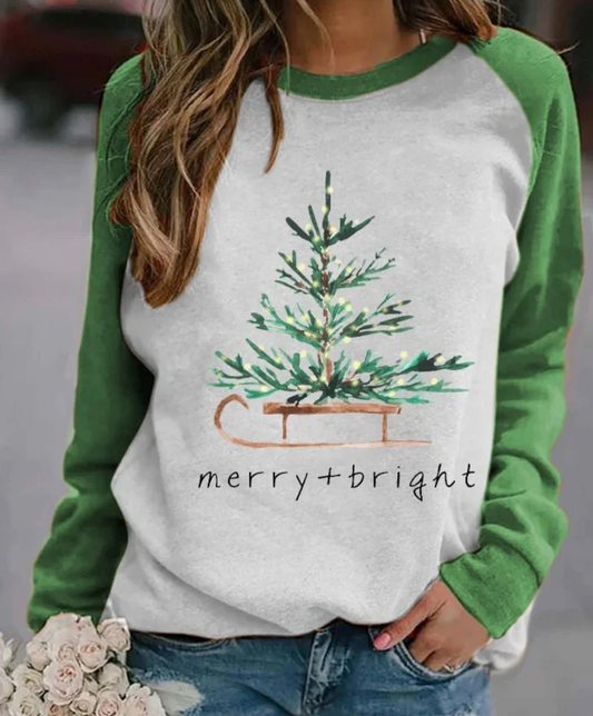 CLEA - Super cozy Christmas sweater - Green / S - Pullover