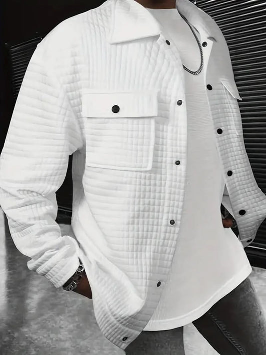 David – Trendy Long Sleeve Jacket for a Modern Look - White / XS - Jacket