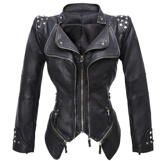 DNA - Elegant Slim-Fit Jacket for a Modern Look - Black / XS - Leather jacket