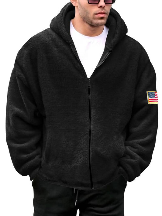 Edward – Comfortable Zip-Up USA Jacket for Men with Style and Comfort - Hooded jacket