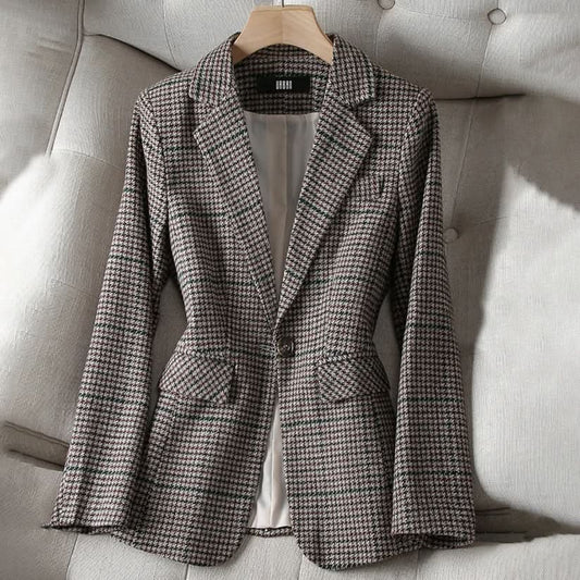 Elegant checked blazer for women by Clotilde – Stylish and versatile! - XS - Blazers