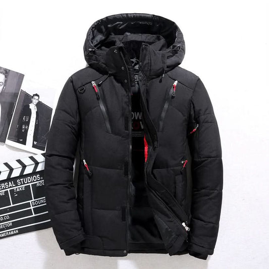 Elegant Padded Winter Jacket with Practical Hood - Black / M - Winter jacket