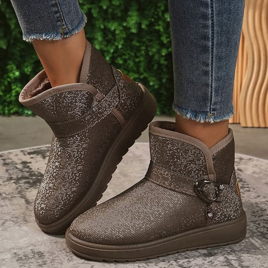 Gioia | Luxurious plush glitter boots for ultimate comfort and warmth - Boots