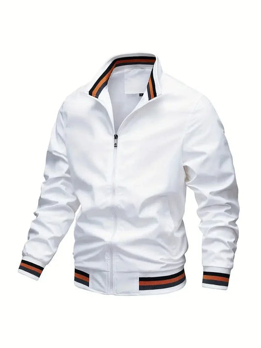 James - Stylish warm men’s bomber jacket for any adventure - White / XS - Coats and Jackets