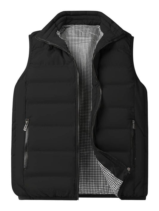 Joseph – Elegant Padded Winter Vest for Men - Black / XS - Jackets