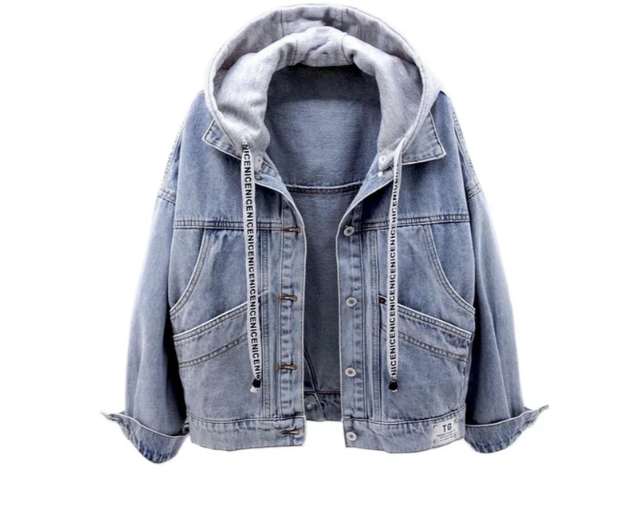 Lia - casual women’s denim jacket with hood