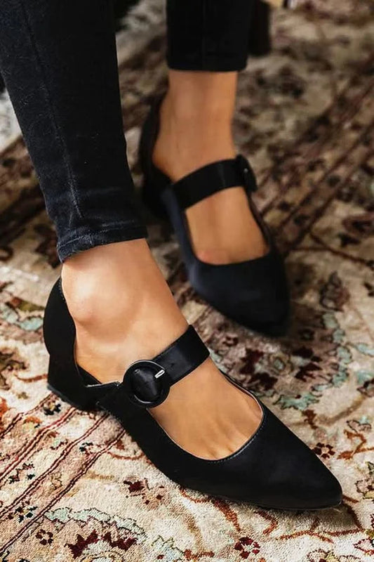 MELANIE - The comfortable and elegant heeled shoe - Black / 35 - Sandalen