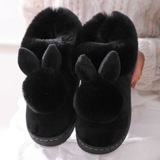 Mia - Adorable Bunny Slippers for Cozy Comfort - Black / 36 - Boots