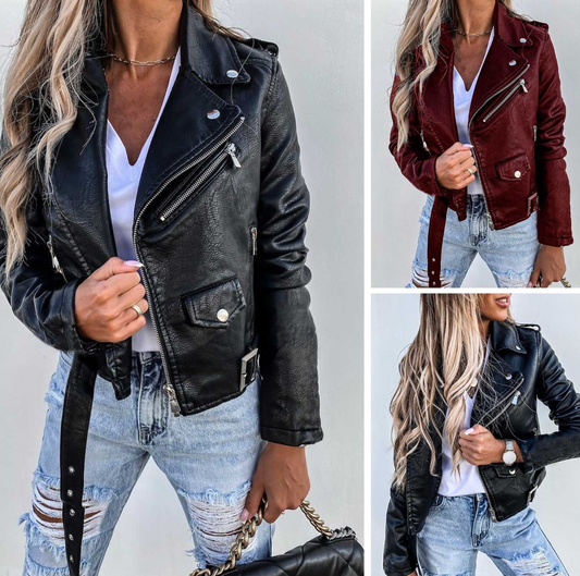 OANA - The stylish leather jacket for women - Black / XS - Leather jacket