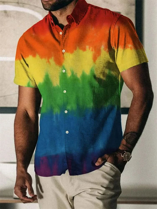 REYNO - Stylish shirt in rainbow look - Shirts