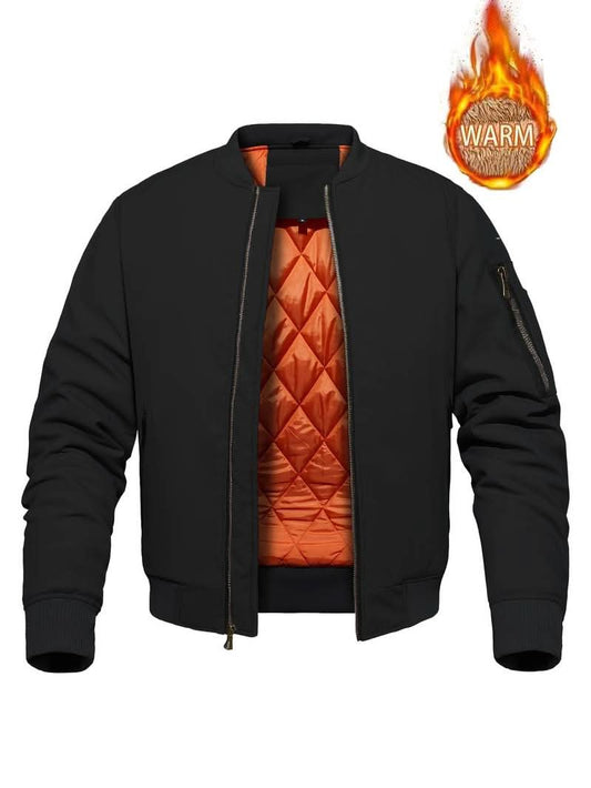 Robert – classic bomber jacket for men - Black / XS - Bomberjacket