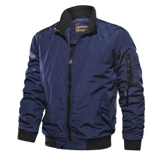 Seko - herren-ubergangsjacke mit einer tasche am armel - Blau / XS - Bomberjacket