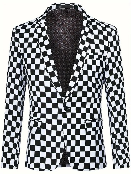 Steven – Stylish Suit Jacket in Fashionable Checkered Design - XS - Jackets