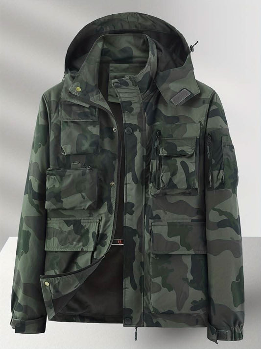 Stylish Camouflage Cargo Jacket for Men by John - XS - Hoodies