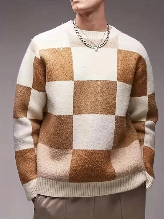 Stylish Color Block Sweater for Men - John Edition - XS