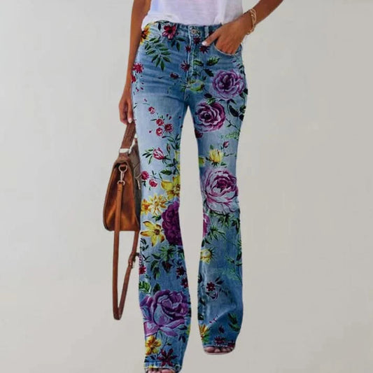 Stylish flared trousers with elegant button detail - Style 5 / 34 - Jeans