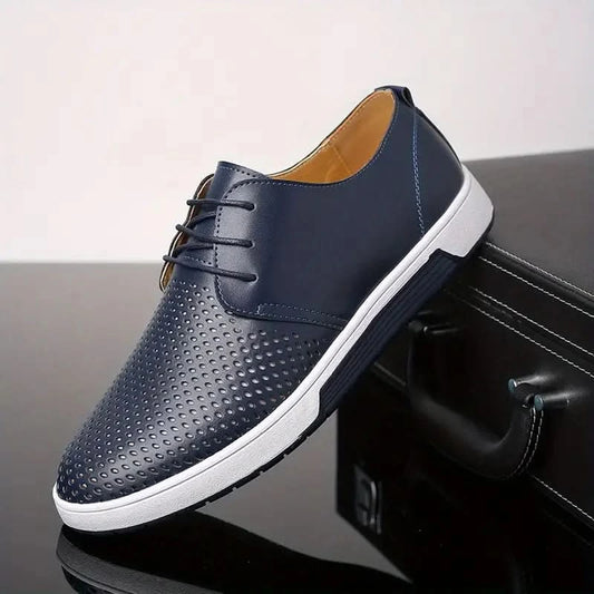 Stylish Men’s Lace-Up Shoes with Round Toe Shape - Marineblau / 36 - Sneakers