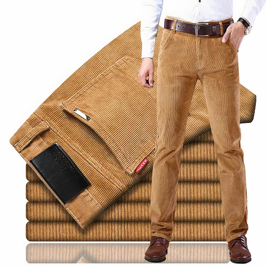 Stylish straight-cut corduroy jeans for any occasion - Sean - Khaki / XS - Jeans