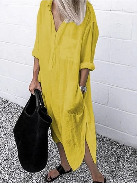 SVENJA - Elegant and Trendy Women’s Dress for Every Occasion - Yellow / L - Long dress