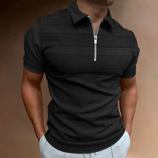 Tariq - Stylische Männer Polo Shirt für den Sommer - Schwarz / XS - Polo Shirt