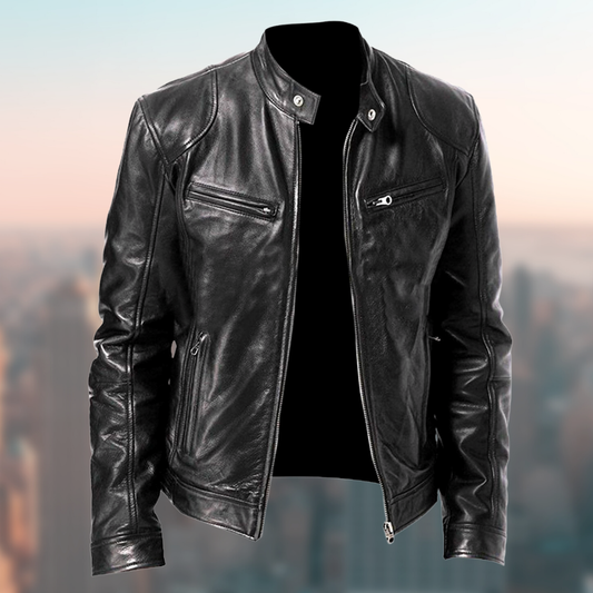 THEO - The trendy and distinctive leather jacket for every occasion - Black / XS - Leather jacket