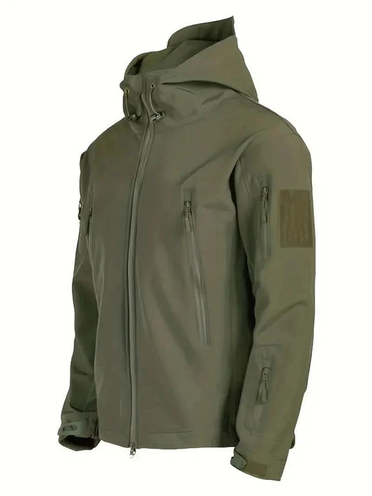 Thomas – Men’s Windbreaker Jacket with Cozy Fleece Lining - Olive / XS - Coats and Jackets