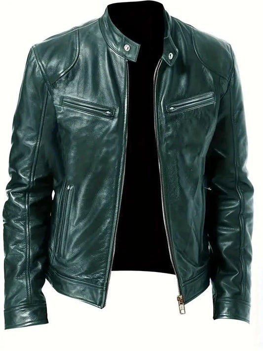 Timothy - Stylish Men’s Motorcycle Jacket for Ultimate Riding Comfort - Dark Green / XS - Winter jacket