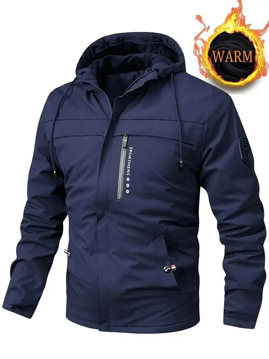 William - Luxurious Padded Winter Jacket with Practical Hood - Blau / XS - Jackets