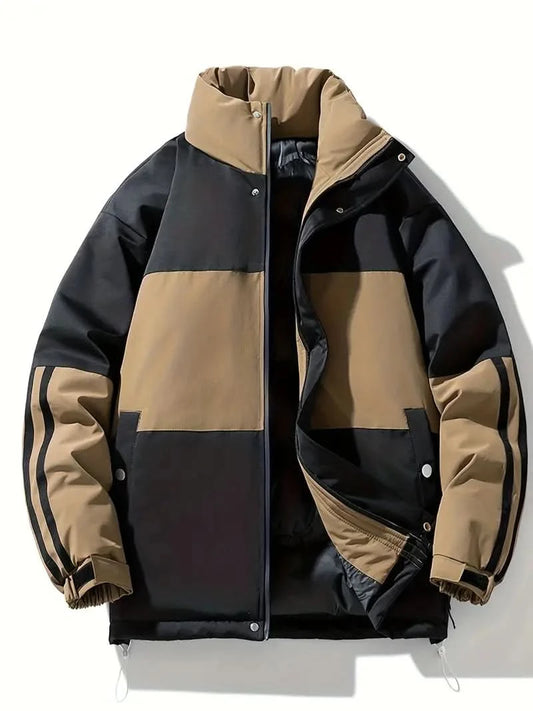 Xavier – Trendy padded jacket in modern color block design - XS - Jacket