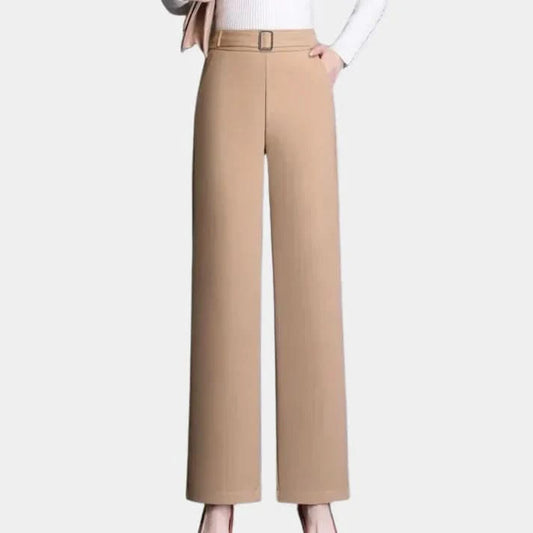 Zanda - Comfortable and stylish pants for women - Khaki / 34 - Chino pants